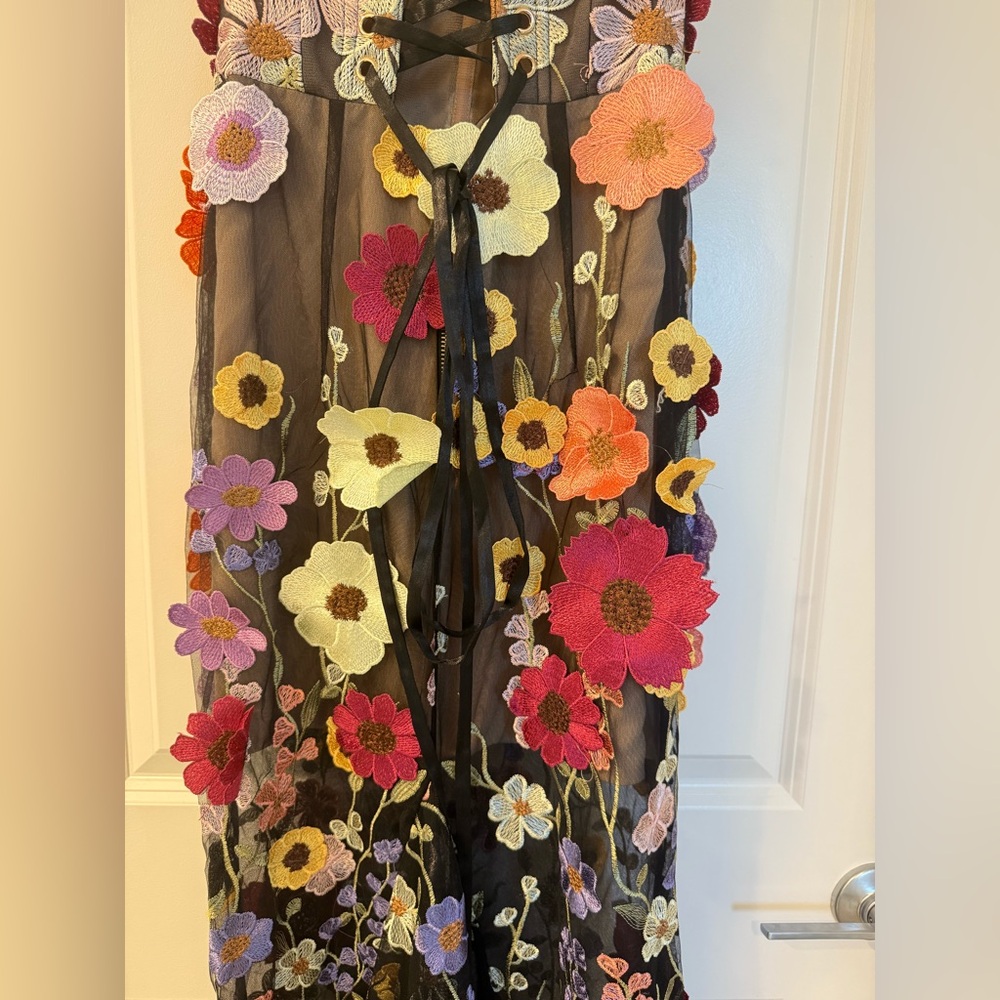 NWOT BRONX AND BANCO Jasmine Multi Floral Strapless Gown - Picture 14 of 15